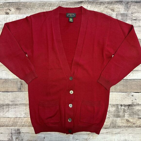 Vintage Charter Club Classic Merino Wool Button Down Holiday Winter Cardigan - Picture 1 of 6